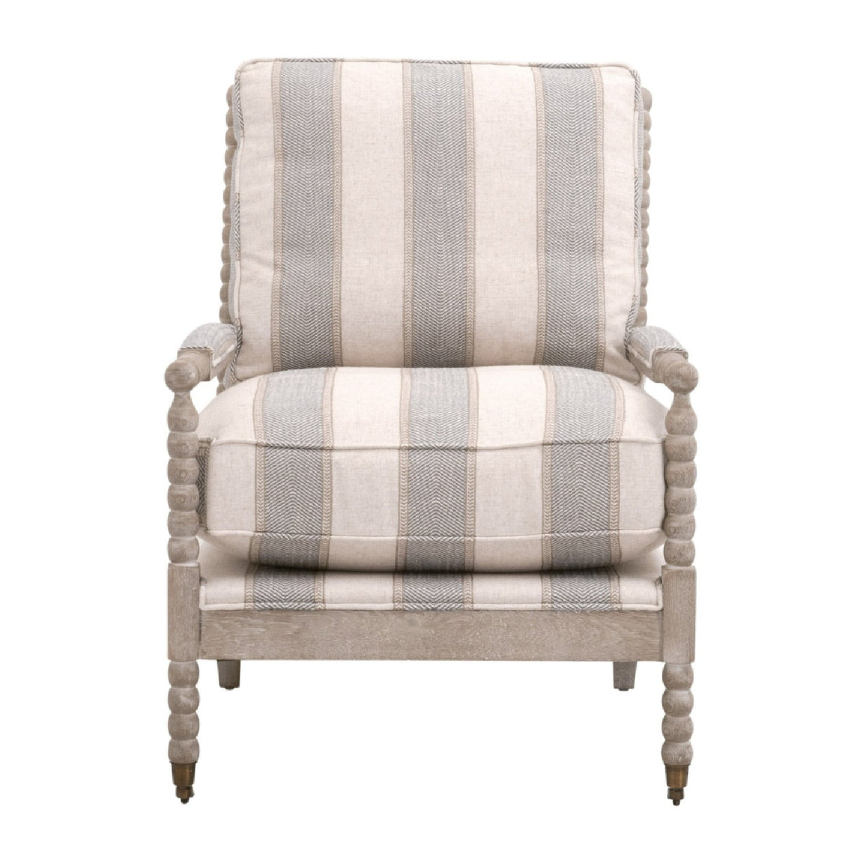 Modern European furniture - Gray Stripes Accent Chair - www.oroa.com