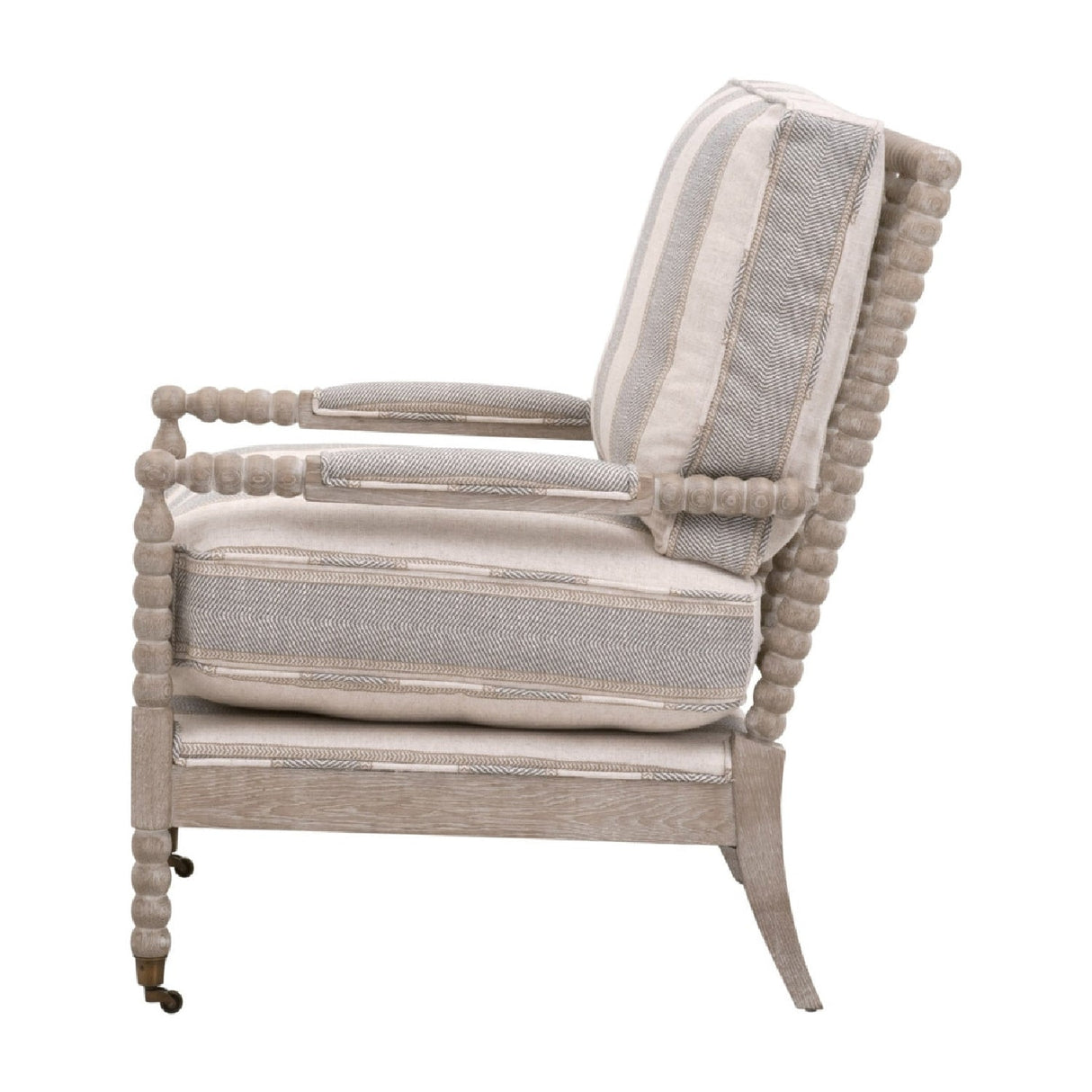 Modern European furniture - Gray Stripes Accent Chair - www.oroa.com