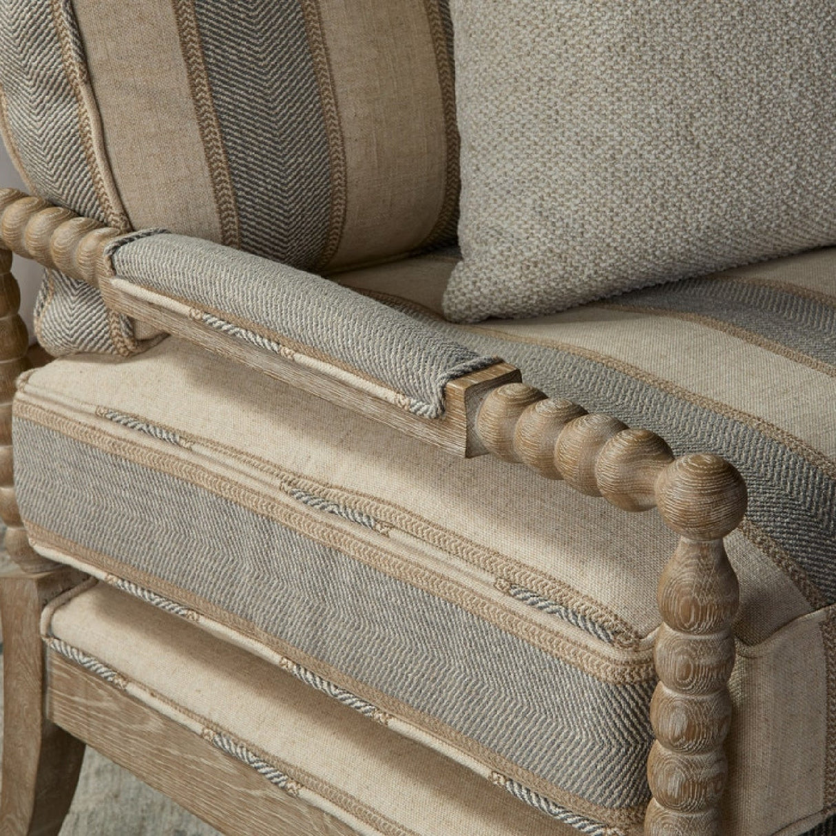 Modern European furniture - Gray Stripes Accent Chair - www.oroa.com