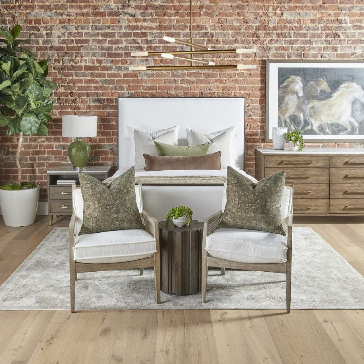 Oak Canework Lounge Chair | Living Essentials Leone – alternate view 15