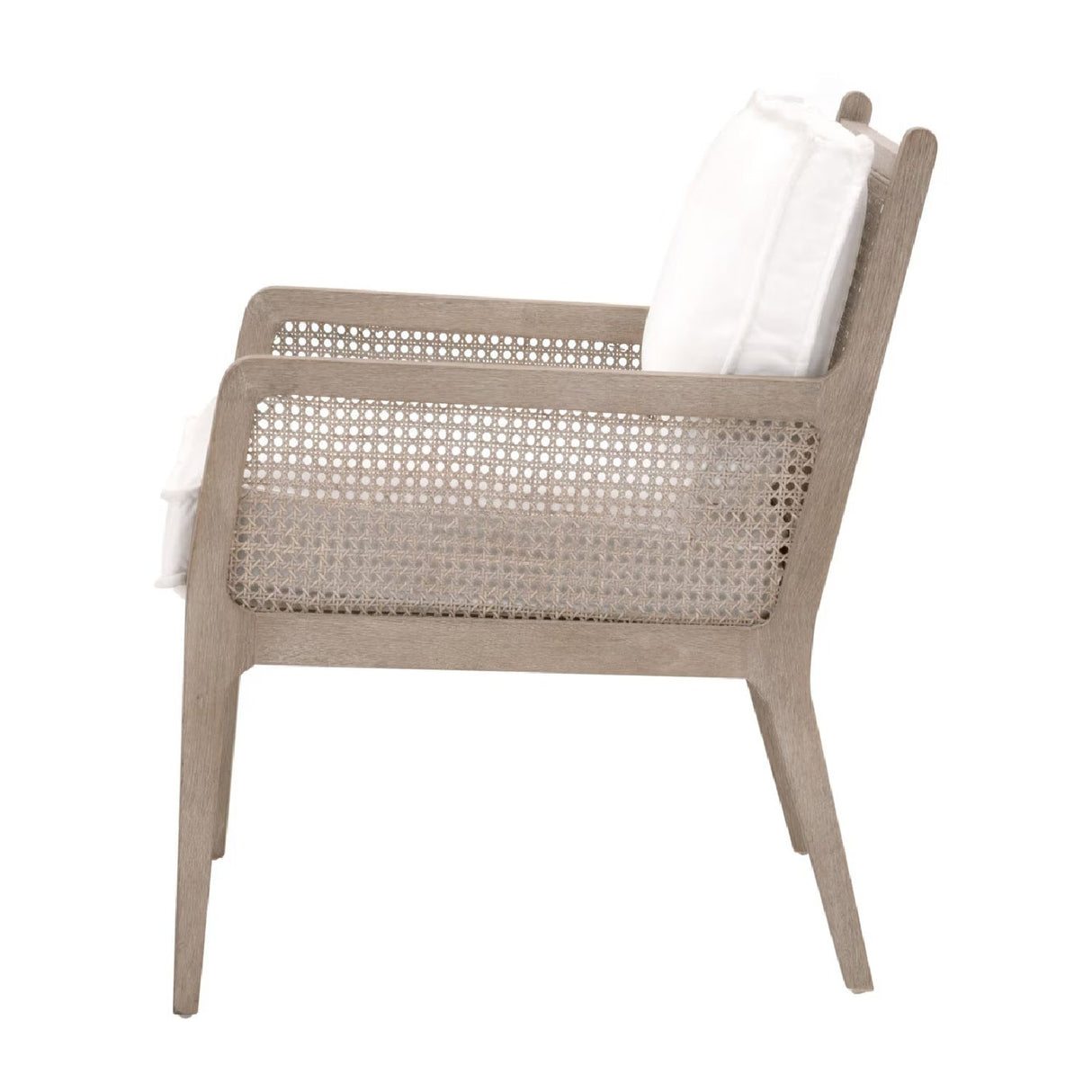 Oak Canework Lounge Chair | Living Essentials Leone – rear view