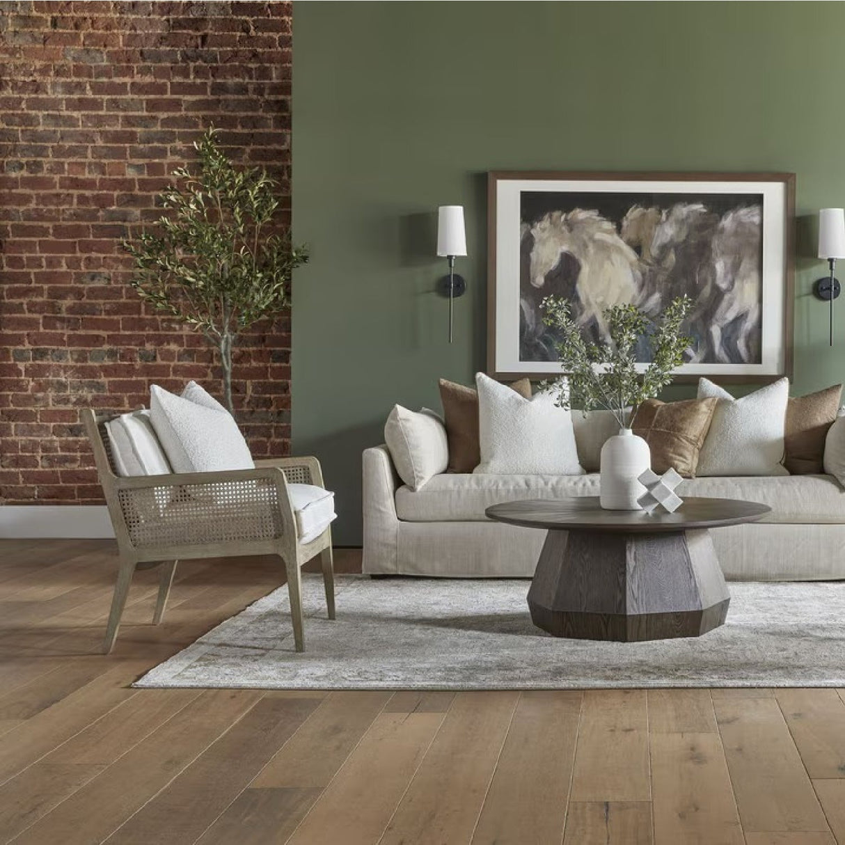 Oak Canework Lounge Chair | Living Essentials Leone – alternate view 16