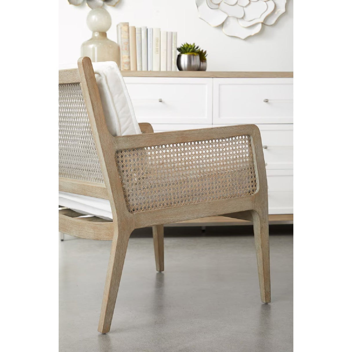 Oak Canework Lounge Chair | Living Essentials Leone – alternate view 13