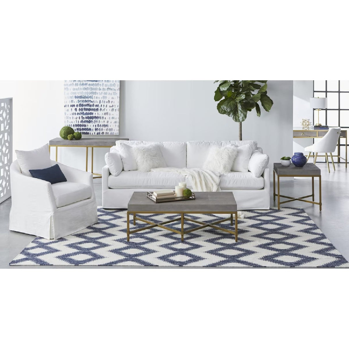 Skirted Swivel Club Chair | Living Essentials Faye – alternate view 25