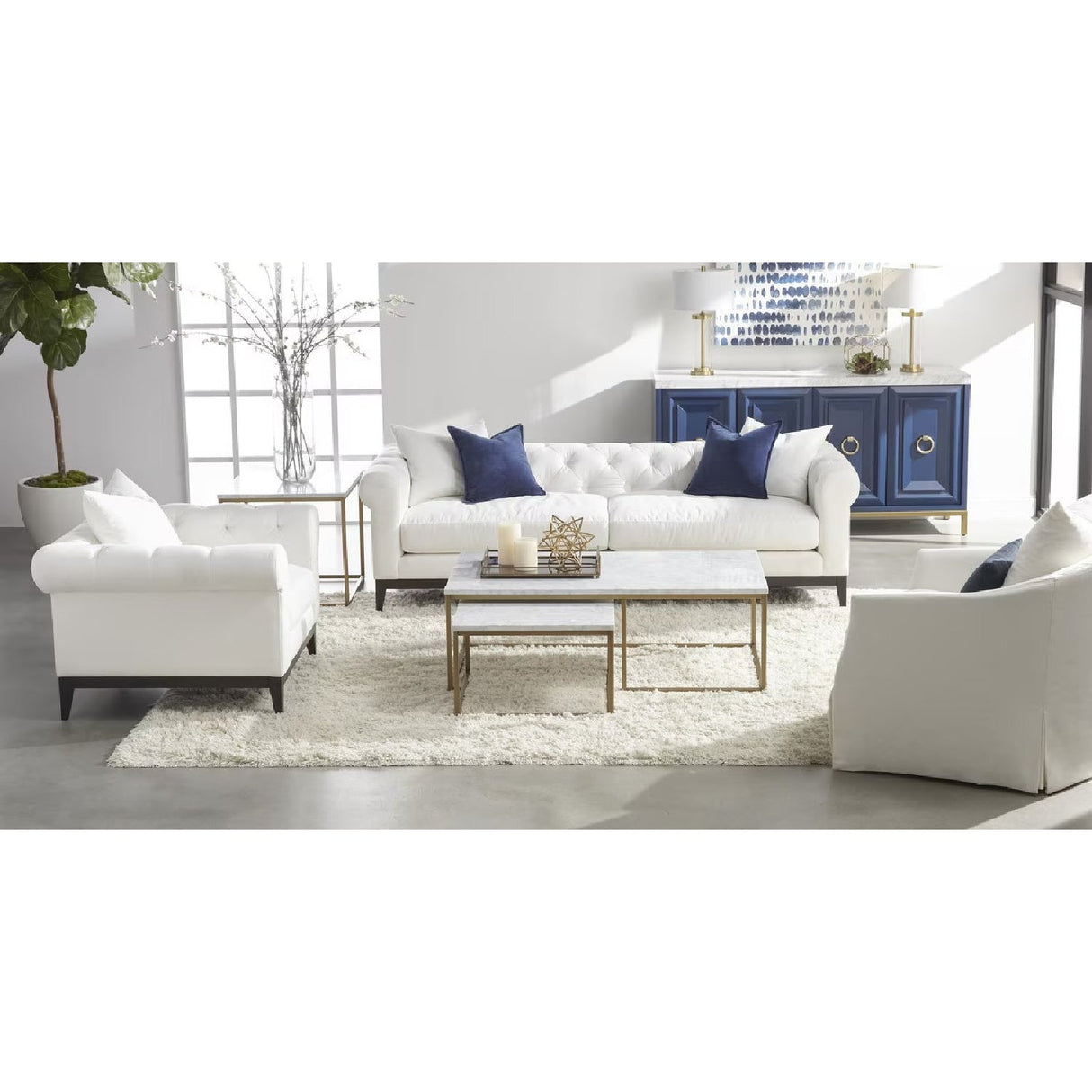 Skirted Swivel Club Chair | Living Essentials Faye – alternate view 26