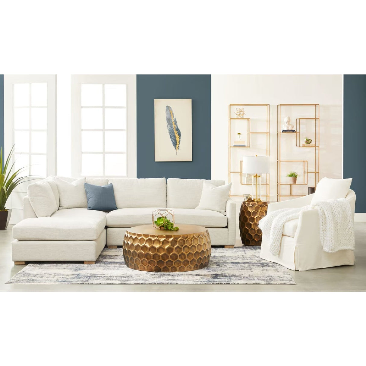 Skirted Swivel Club Chair | Living Essentials Faye – alternate view 22