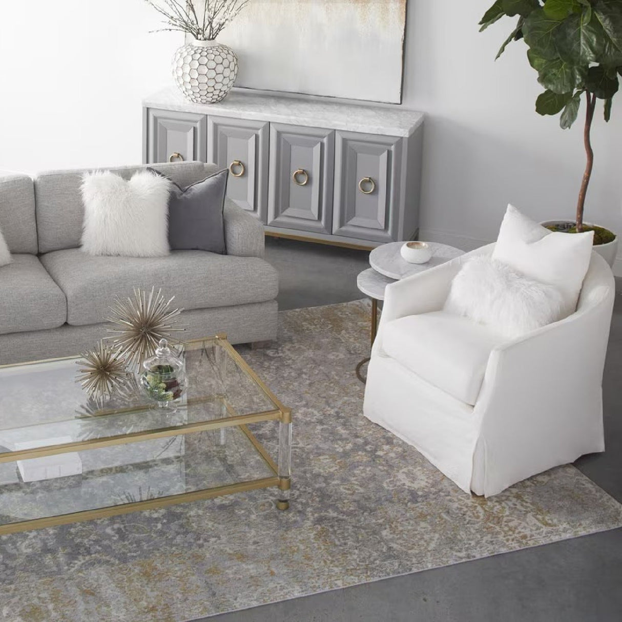 Skirted Swivel Club Chair | Living Essentials Faye – alternate view 23