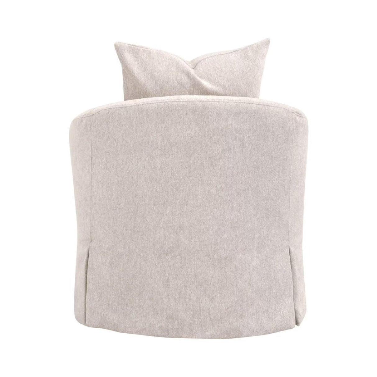 Skirted Swivel Club Chair | Living Essentials Faye – rear view