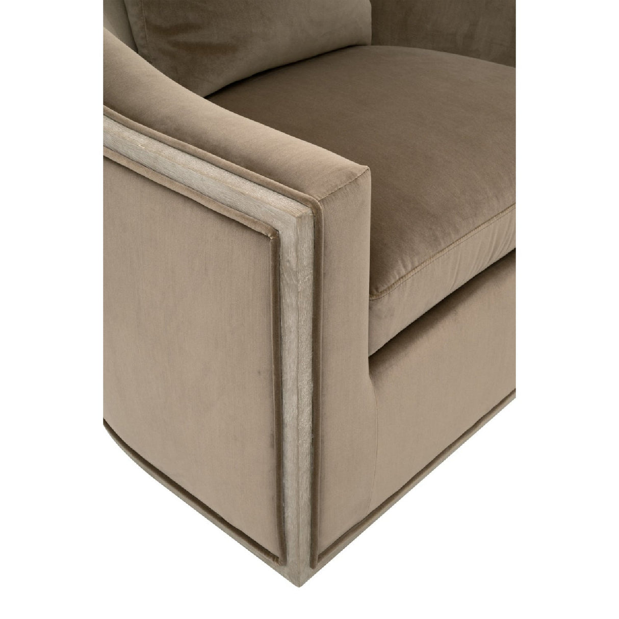 Cushioned Oak Swivel Club Chair | Living Essentials Paxton – alternate view 28
