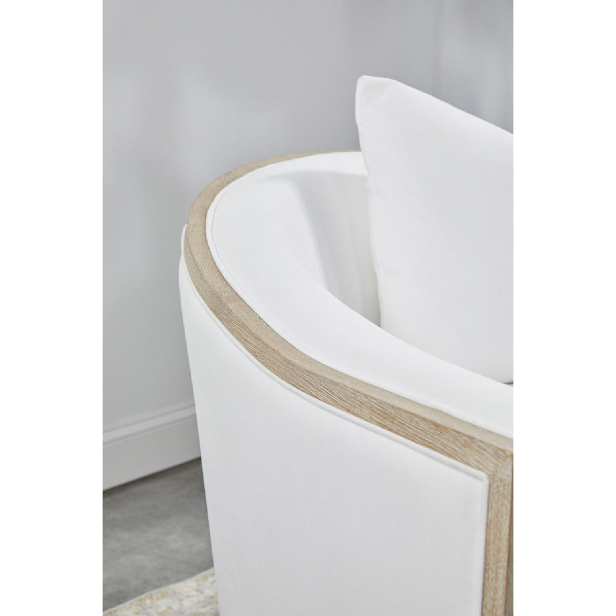 Cushioned Oak Swivel Club Chair | Living Essentials Paxton – alternate view 11