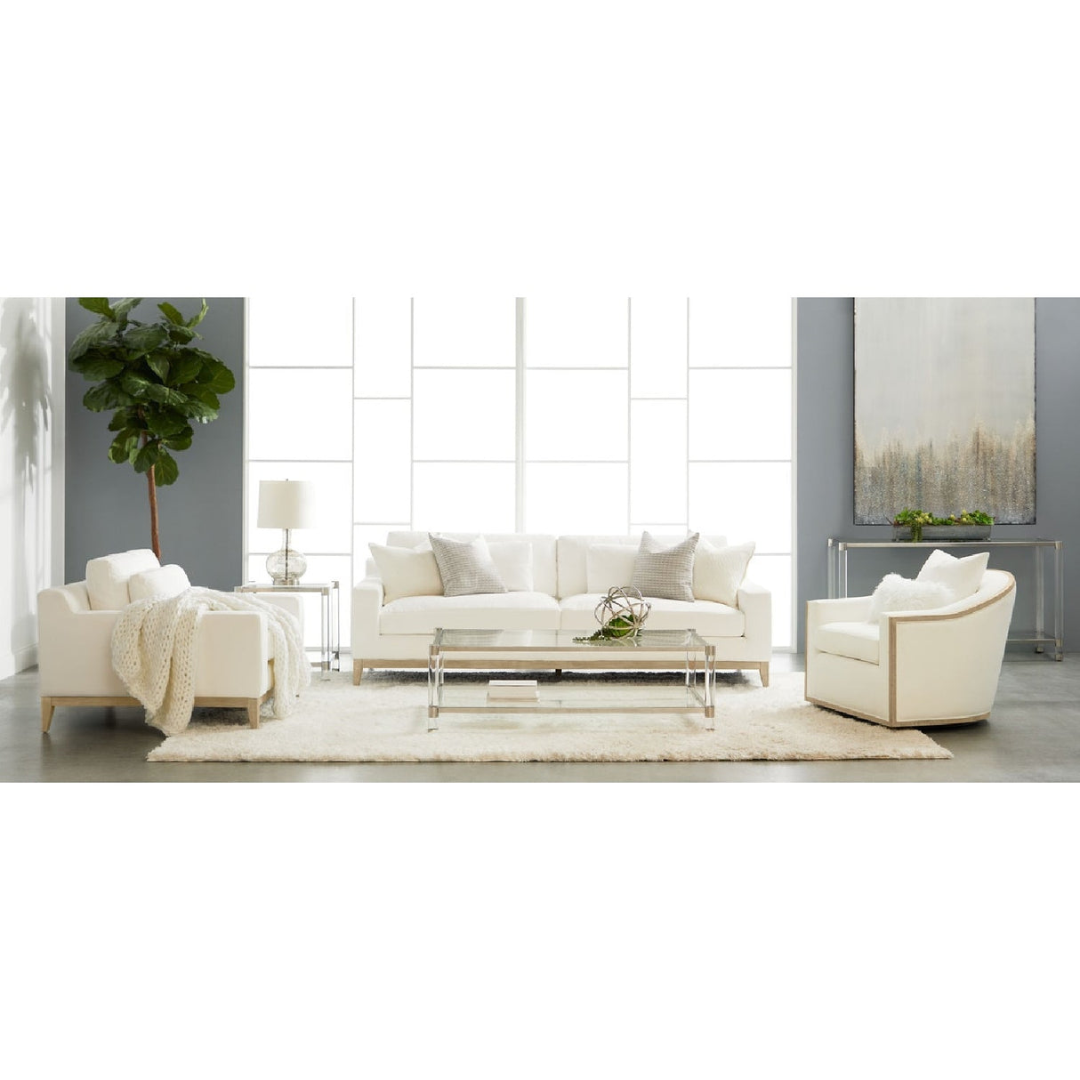 Cushioned Oak Swivel Club Chair | Living Essentials Paxton – alternate view 18