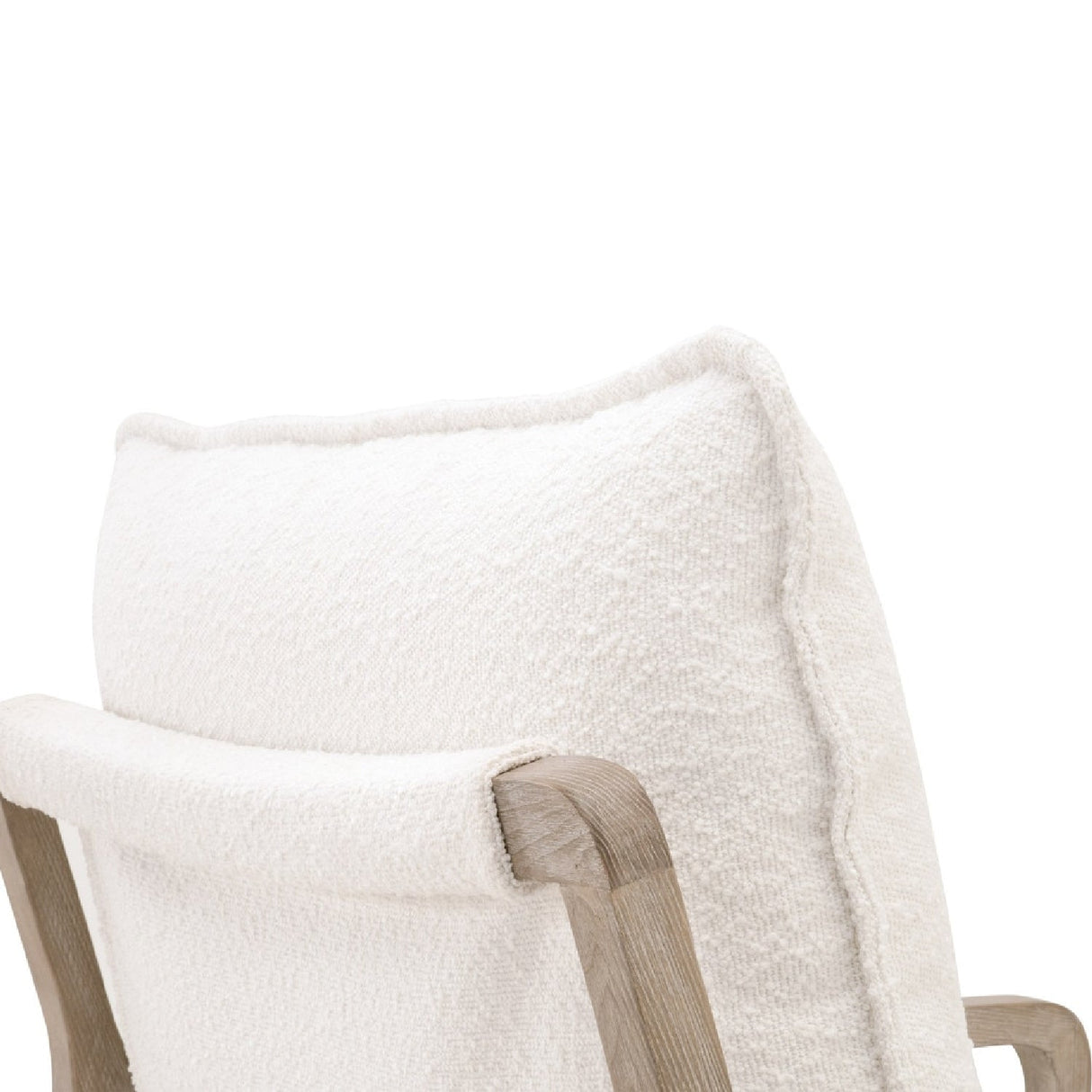 Modern European furniture - White Boucle Cushioned Club Chair - www.oroa.com