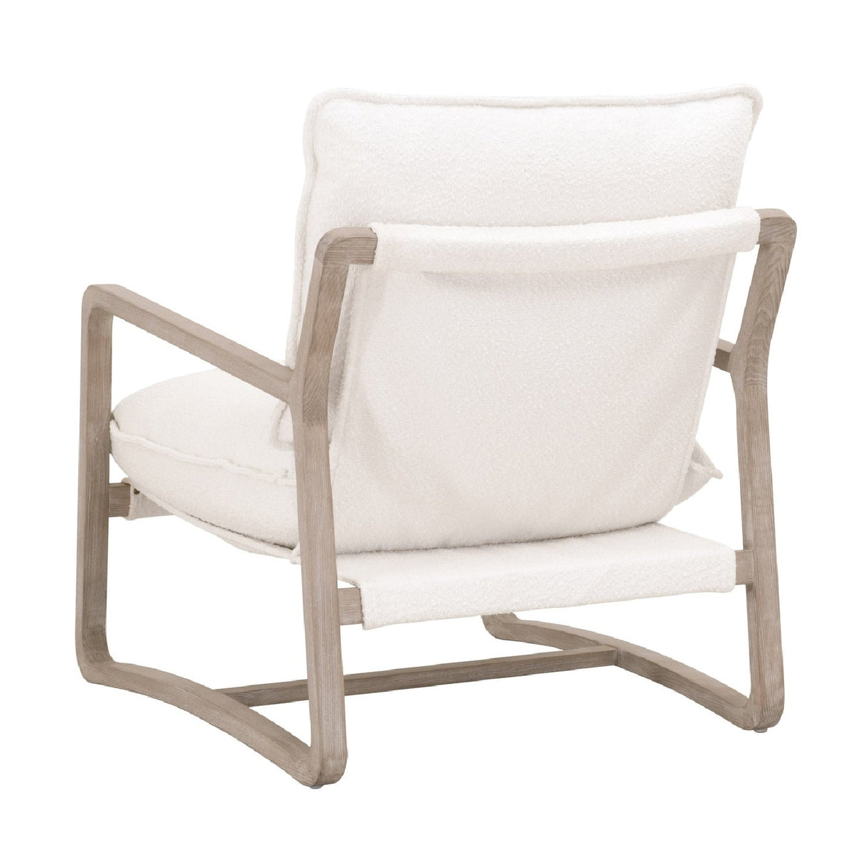 Modern European furniture - White Boucle Cushioned Club Chair - www.oroa.com