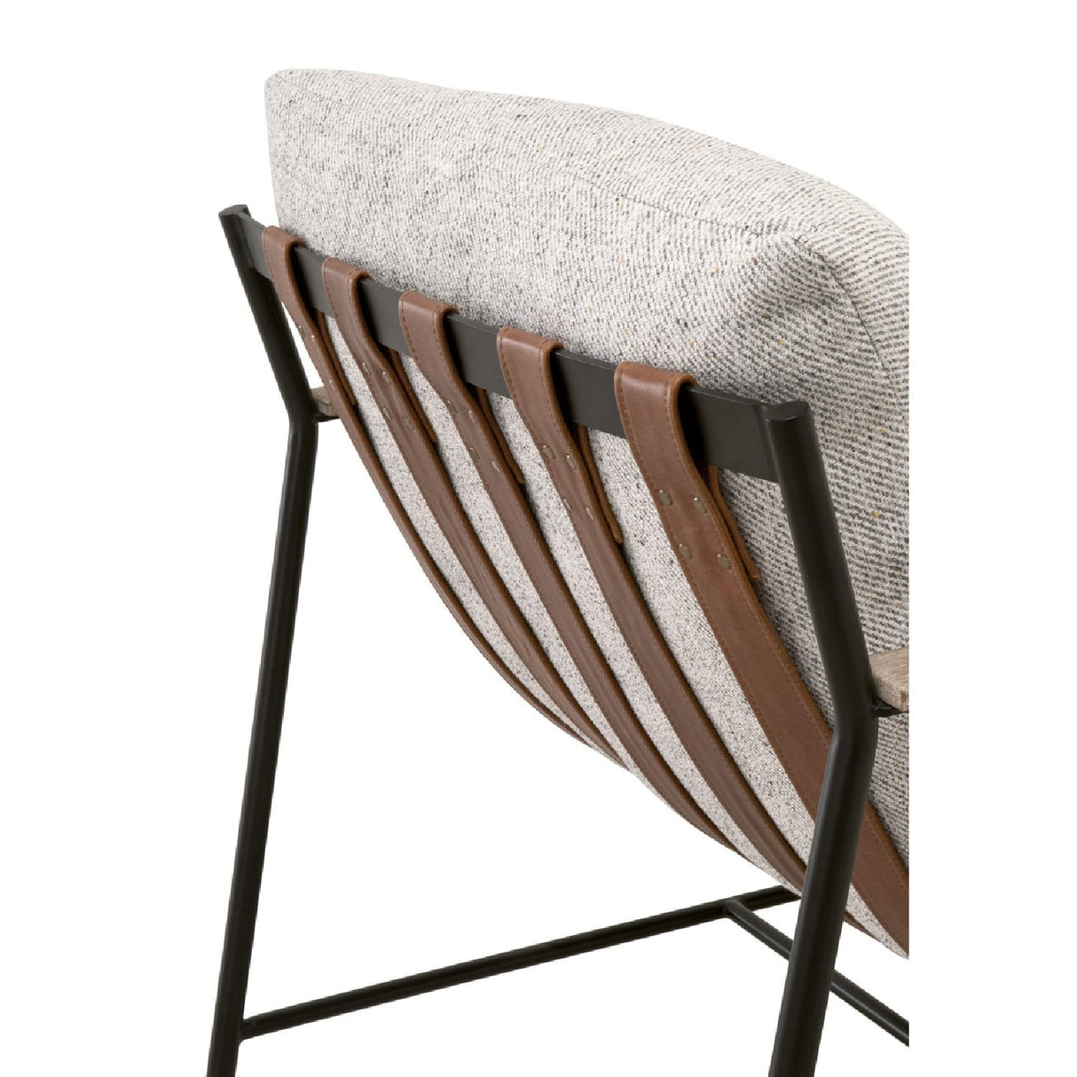 Modern European furniture - Brown Leather Strap Lounge Chair - www.oroa.com