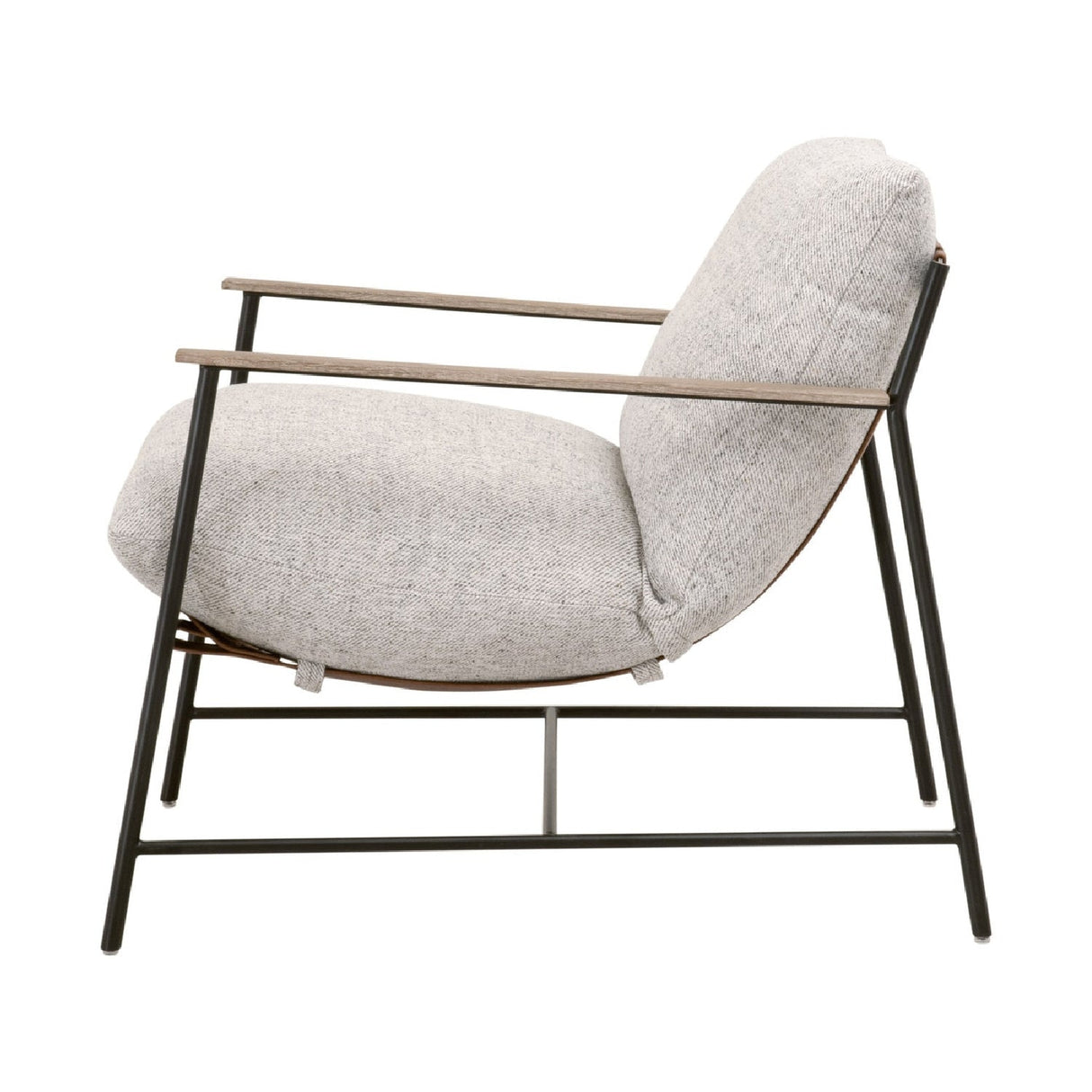 Modern European furniture - Brown Leather Strap Lounge Chair - www.oroa.com