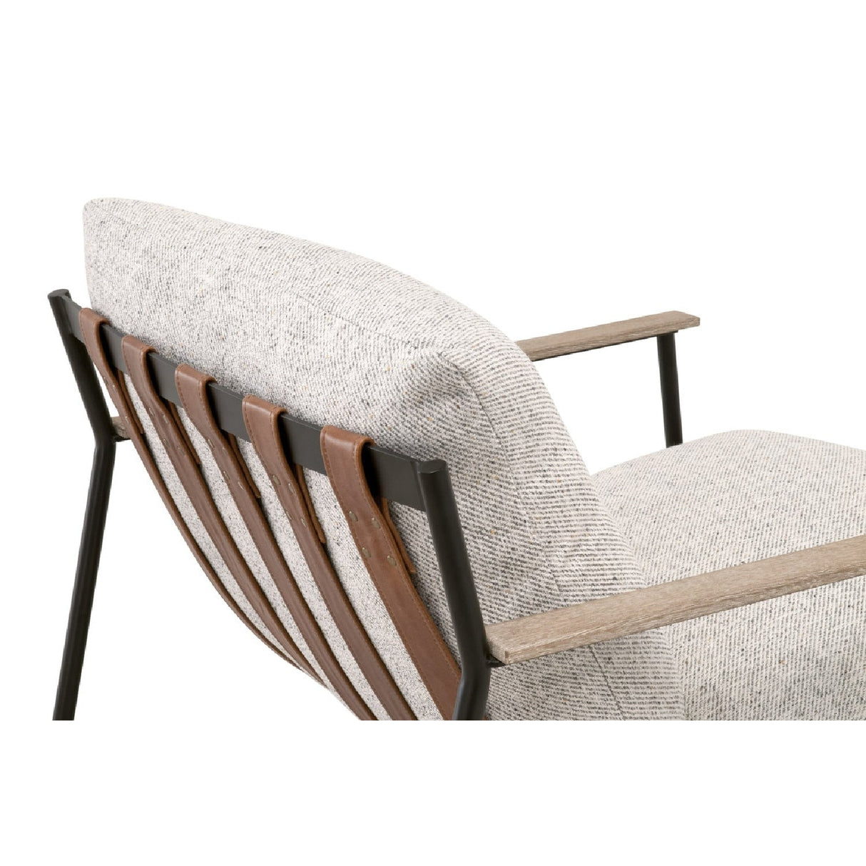 Modern European furniture - Brown Leather Strap Lounge Chair - www.oroa.com
