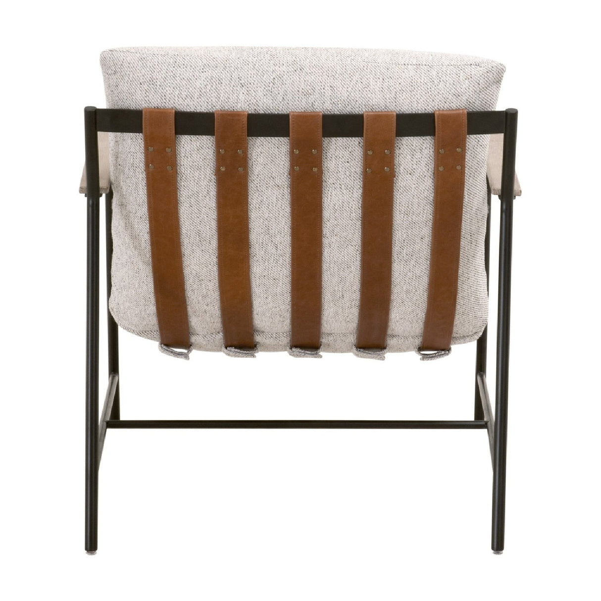 Modern European furniture - Brown Leather Strap Lounge Chair - www.oroa.com