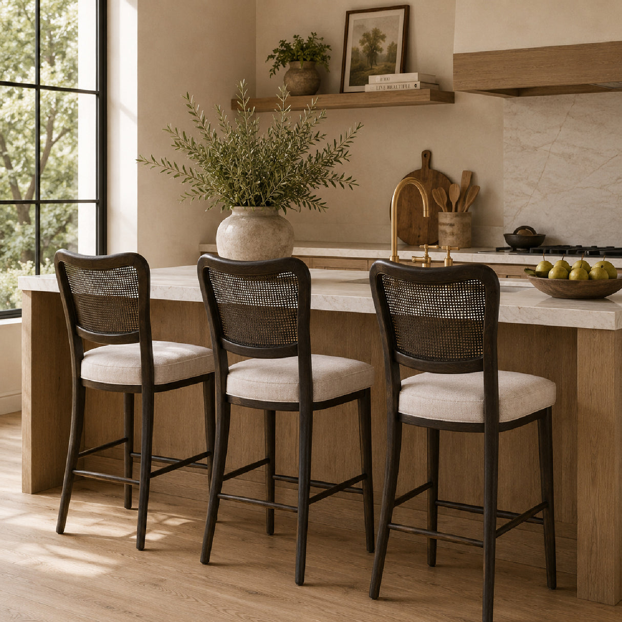 Cane-Back Counter Stool | Living Essentials Cela – alternate view 9