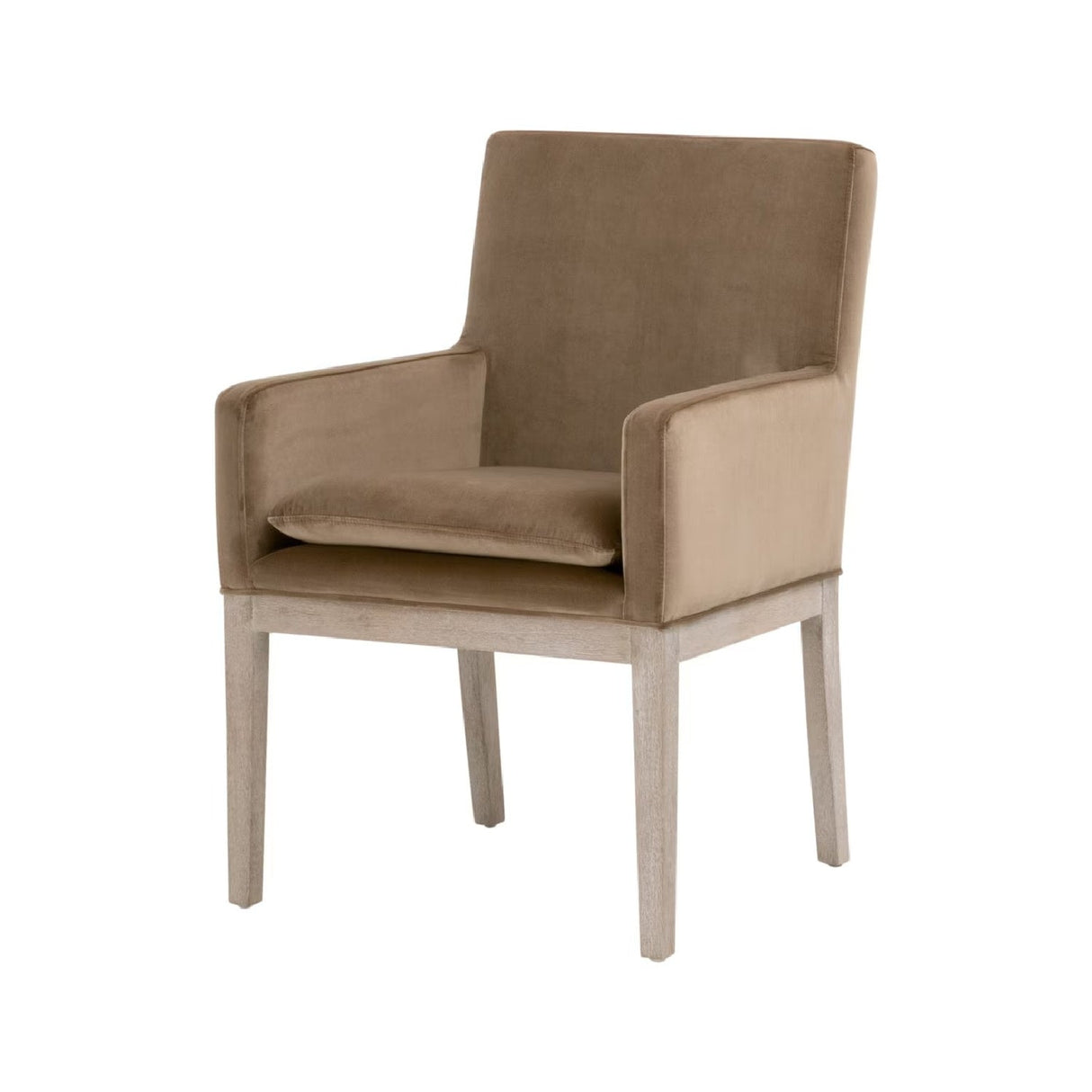 Modern European furniture - Brown Velvet Dining Armchair - www.oroa.com