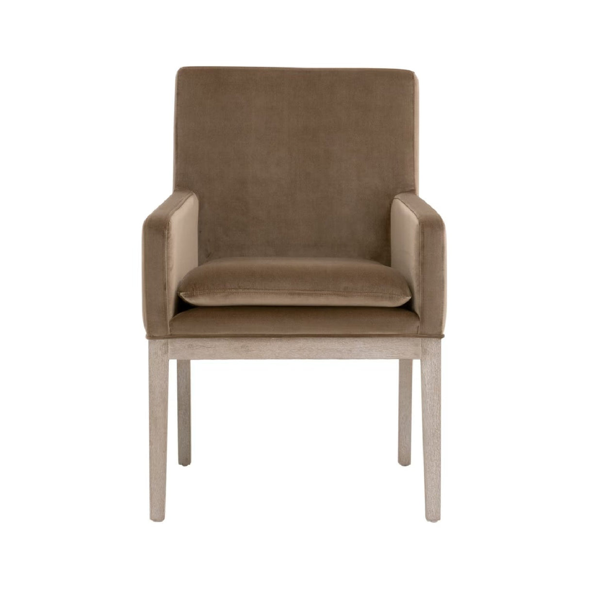 Modern European furniture - Brown Velvet Dining Armchair - www.oroa.com
