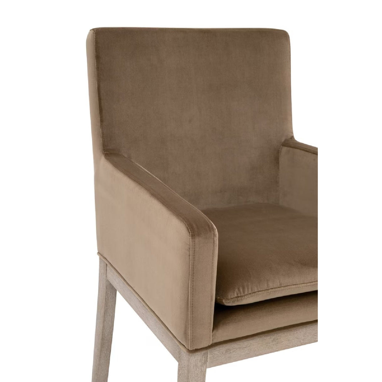 Modern European furniture - Brown Velvet Dining Armchair - www.oroa.com