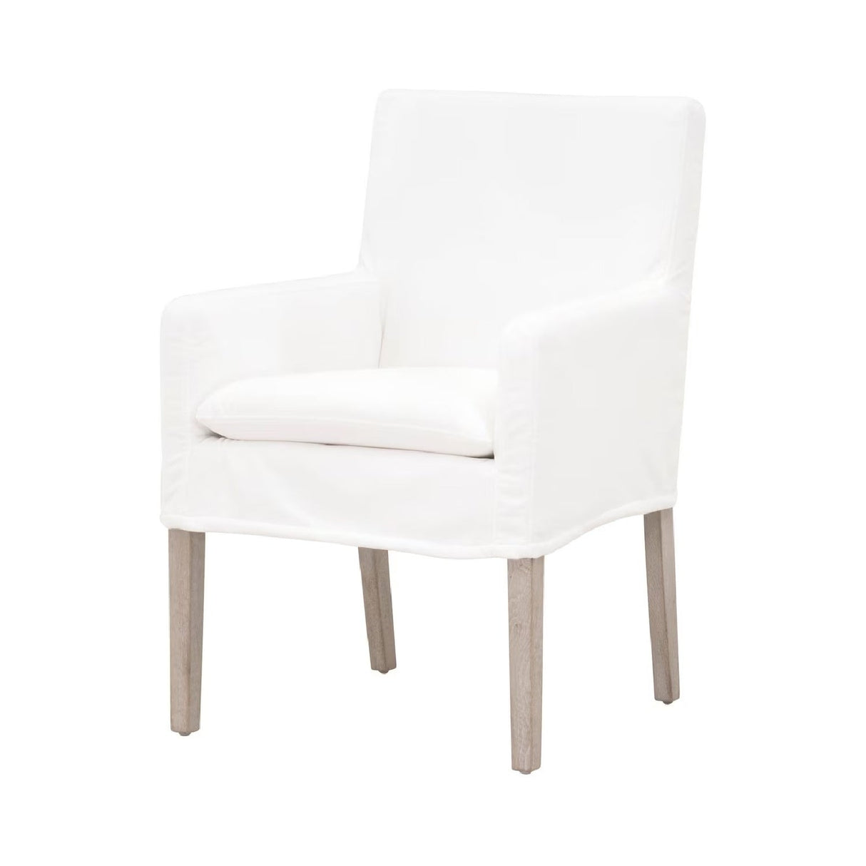 Modern European furniture - White Slipcover Dining Armchair - www.oroa.com