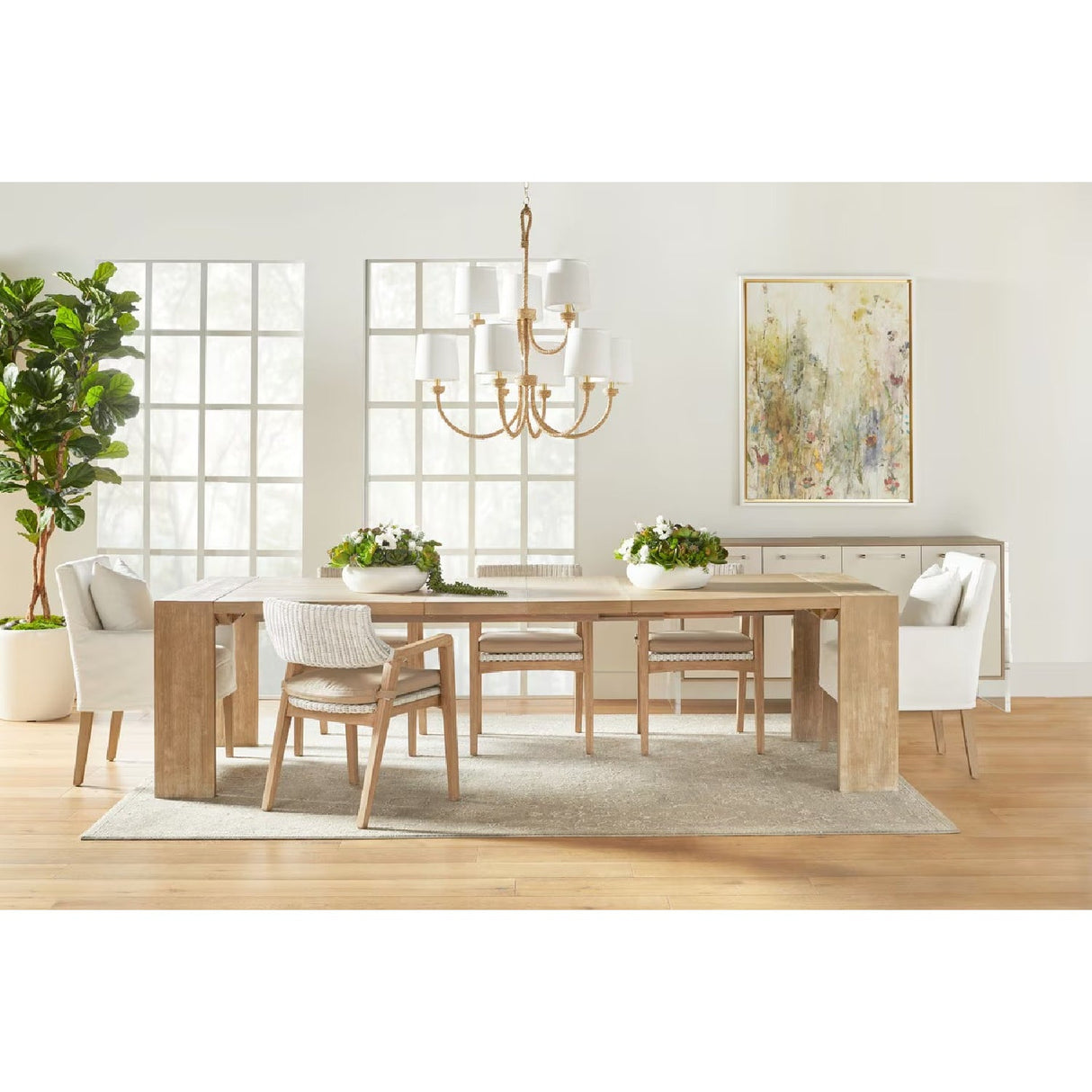 White Slipcover Dining Armchair | Living Essentials Drake