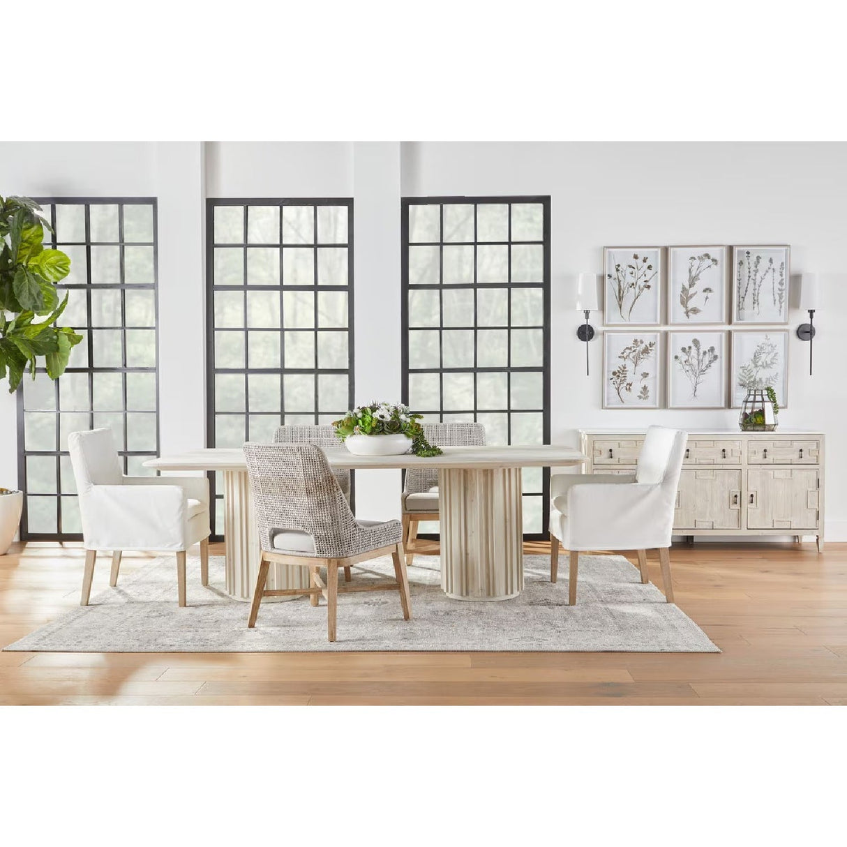 Modern European furniture - White Slipcover Dining Armchair - www.oroa.com