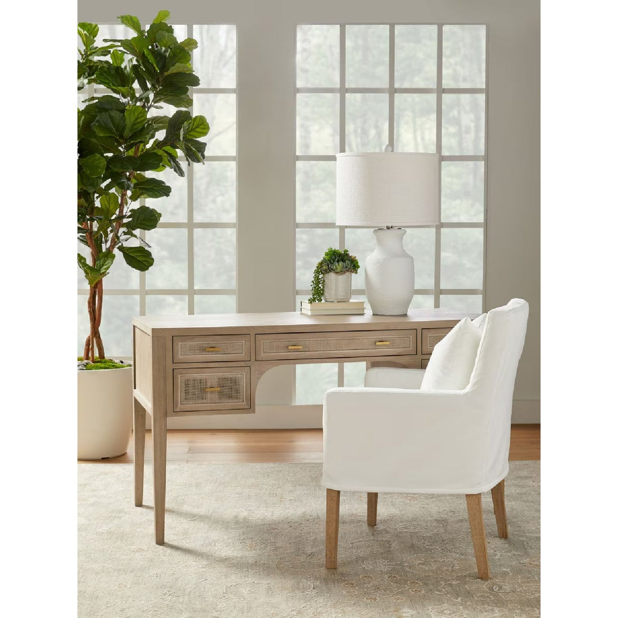 Modern European furniture - White Slipcover Dining Armchair - www.oroa.com