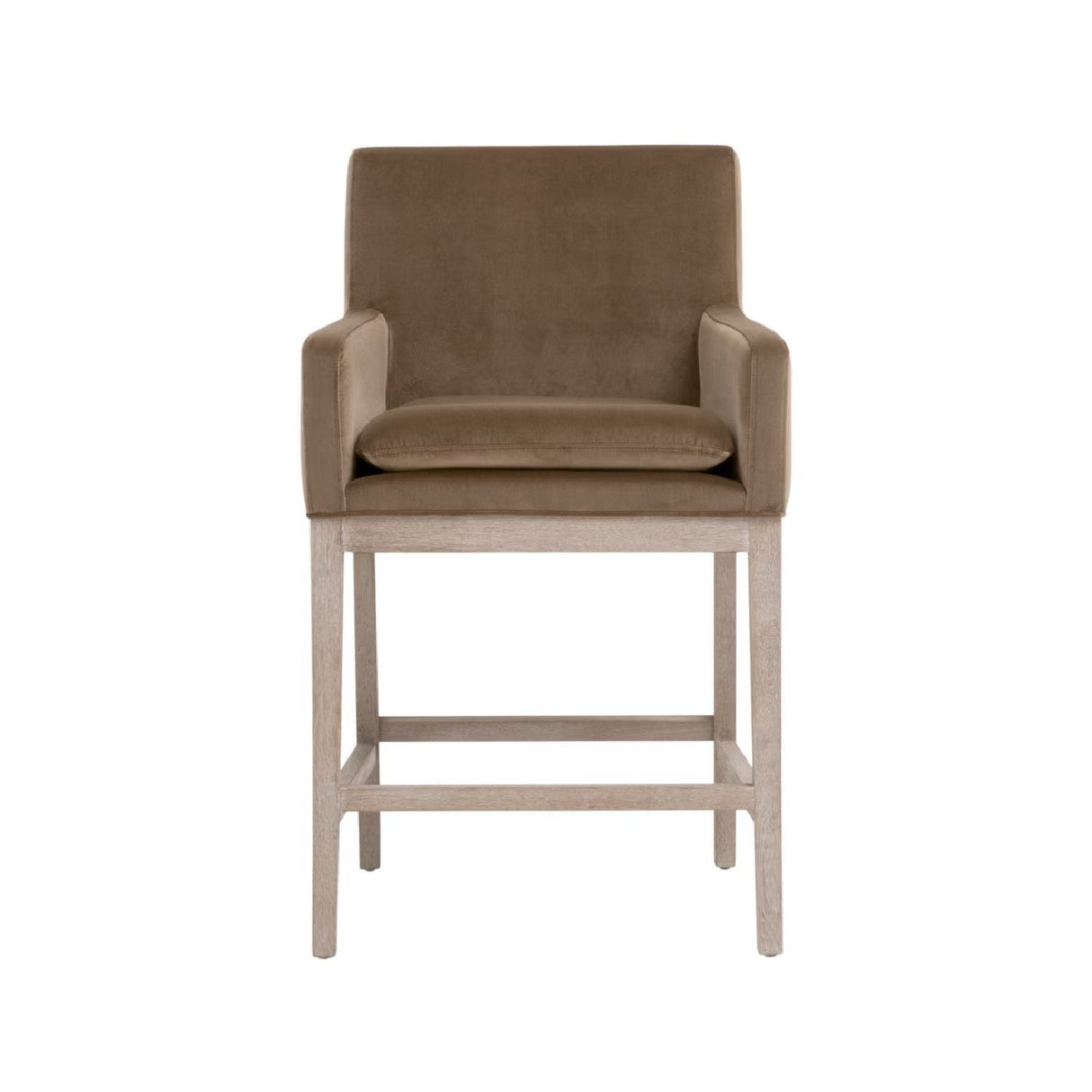 Modern European furniture - Brown Velvet Counter Stool - www.oroa.com