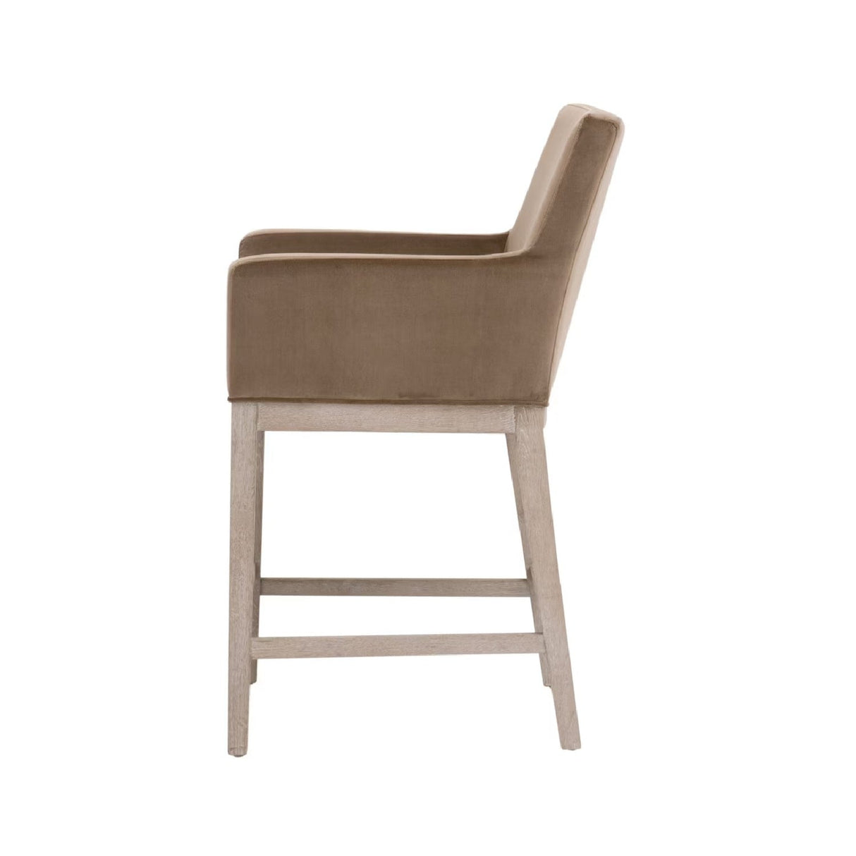 Modern European furniture - Brown Velvet Counter Stool - www.oroa.com