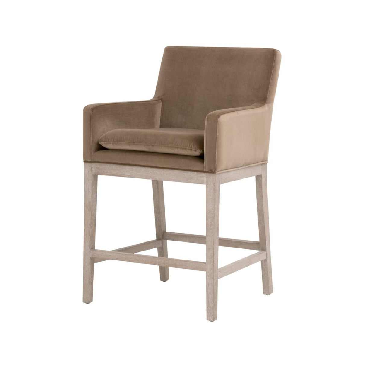 Modern European furniture - Brown Velvet Counter Stool - www.oroa.com