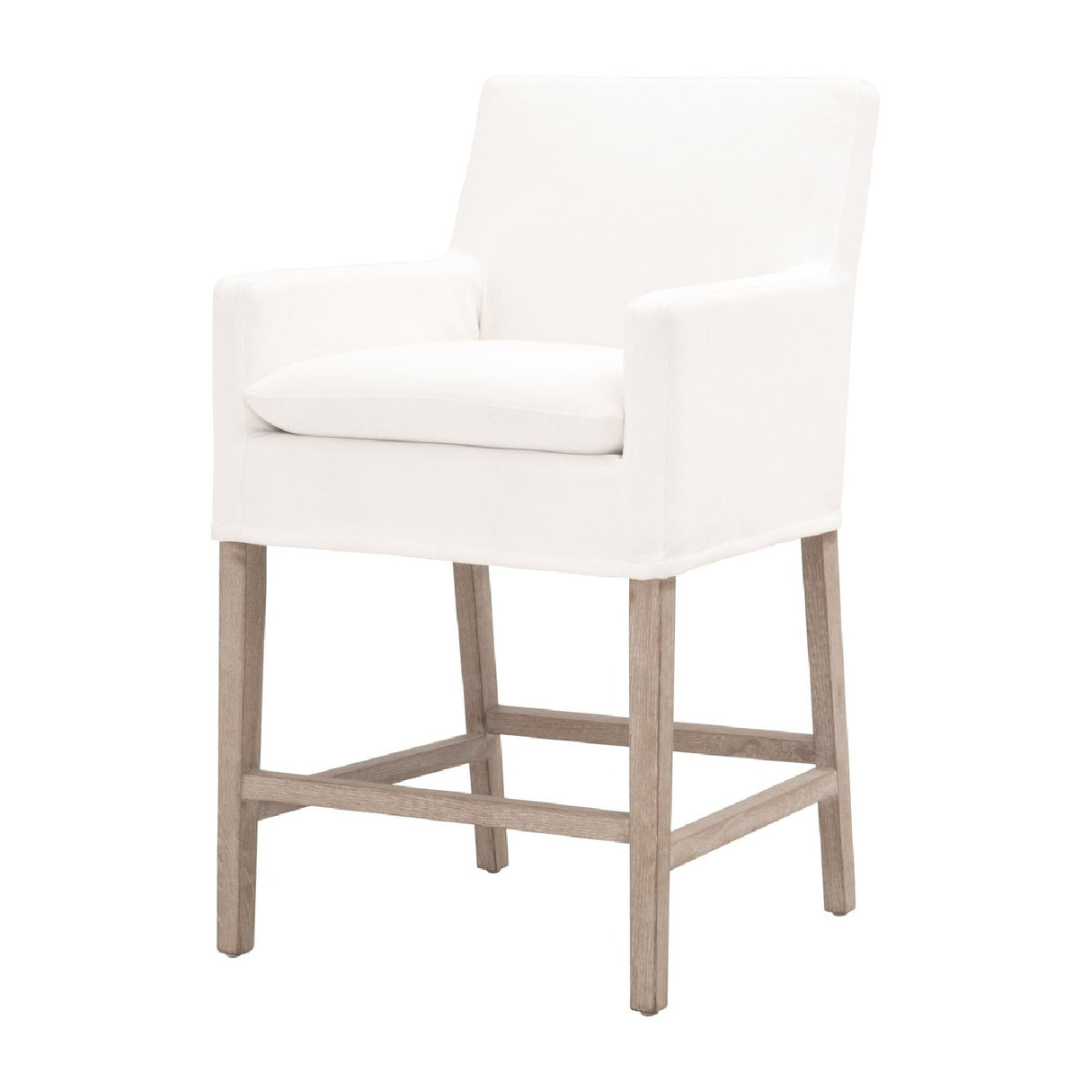 Modern European furniture - White Slipcover Counter Stool - www.oroa.com
