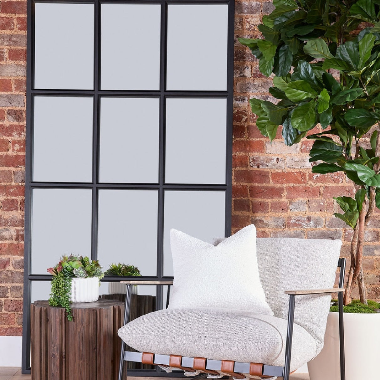 Modern European furniture - Black Oak Mirror - www.oroa.com