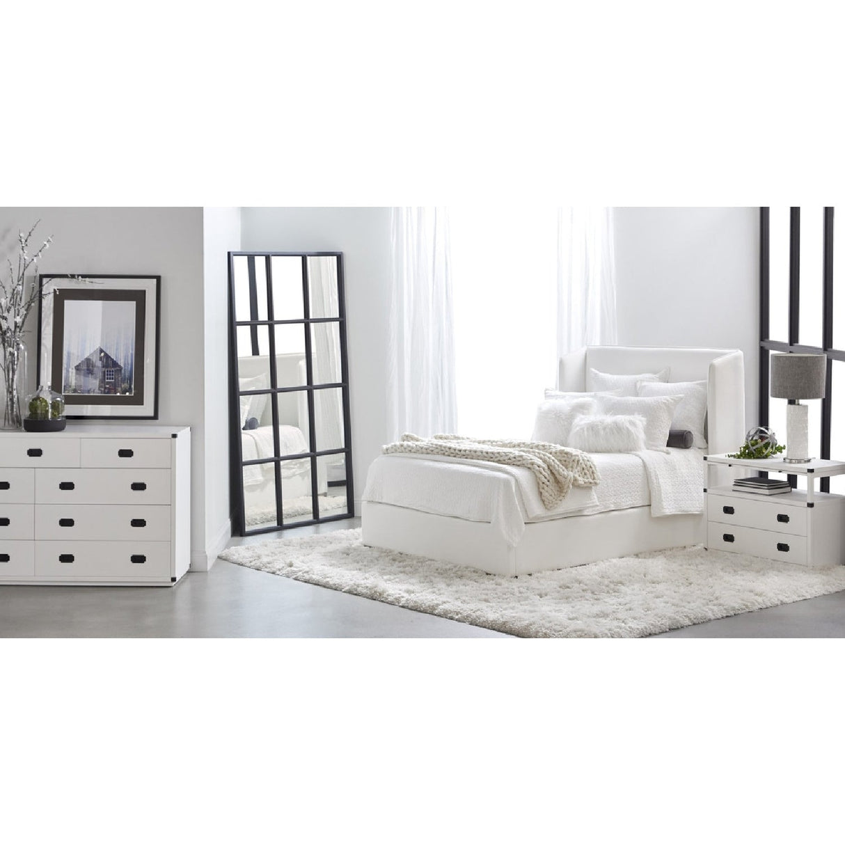 Modern European furniture - Black Oak Mirror - www.oroa.com