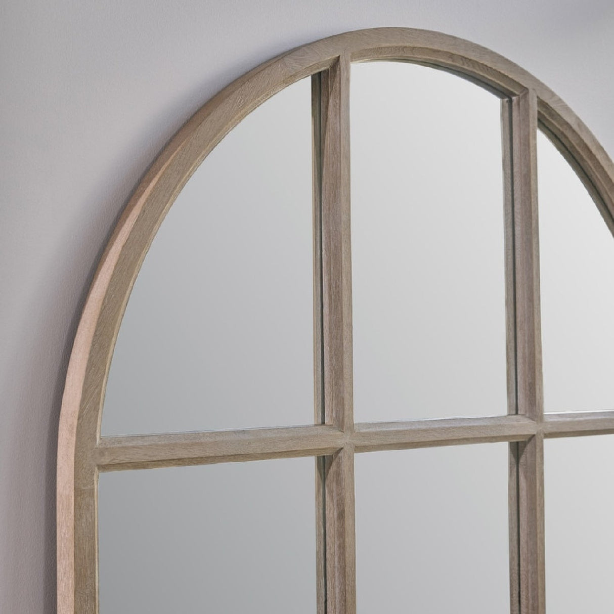 Modern European furniture - Gray Oak Arched Mirror - www.oroa.com