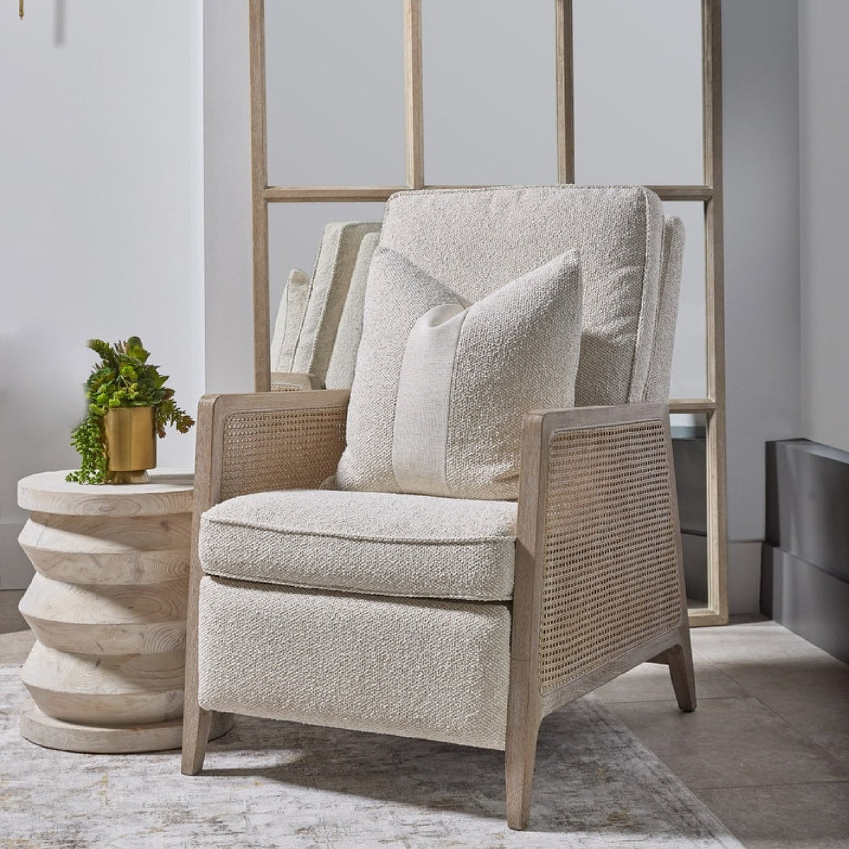 Modern European furniture - Beige Linen Recliner Chair - www.oroa.com