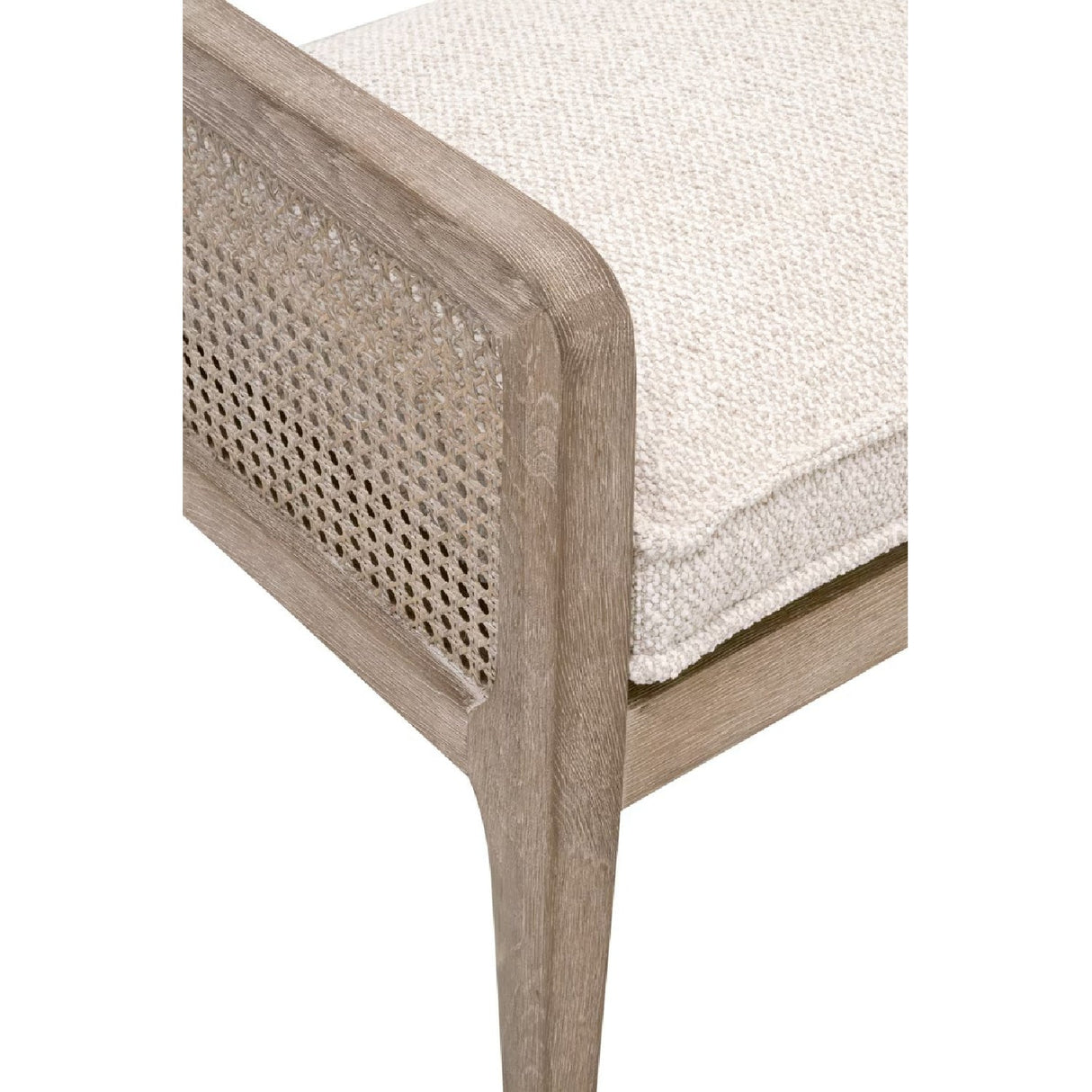 Cushioned Gray Oak Bench | Living Essentials Leone – alternate view 18