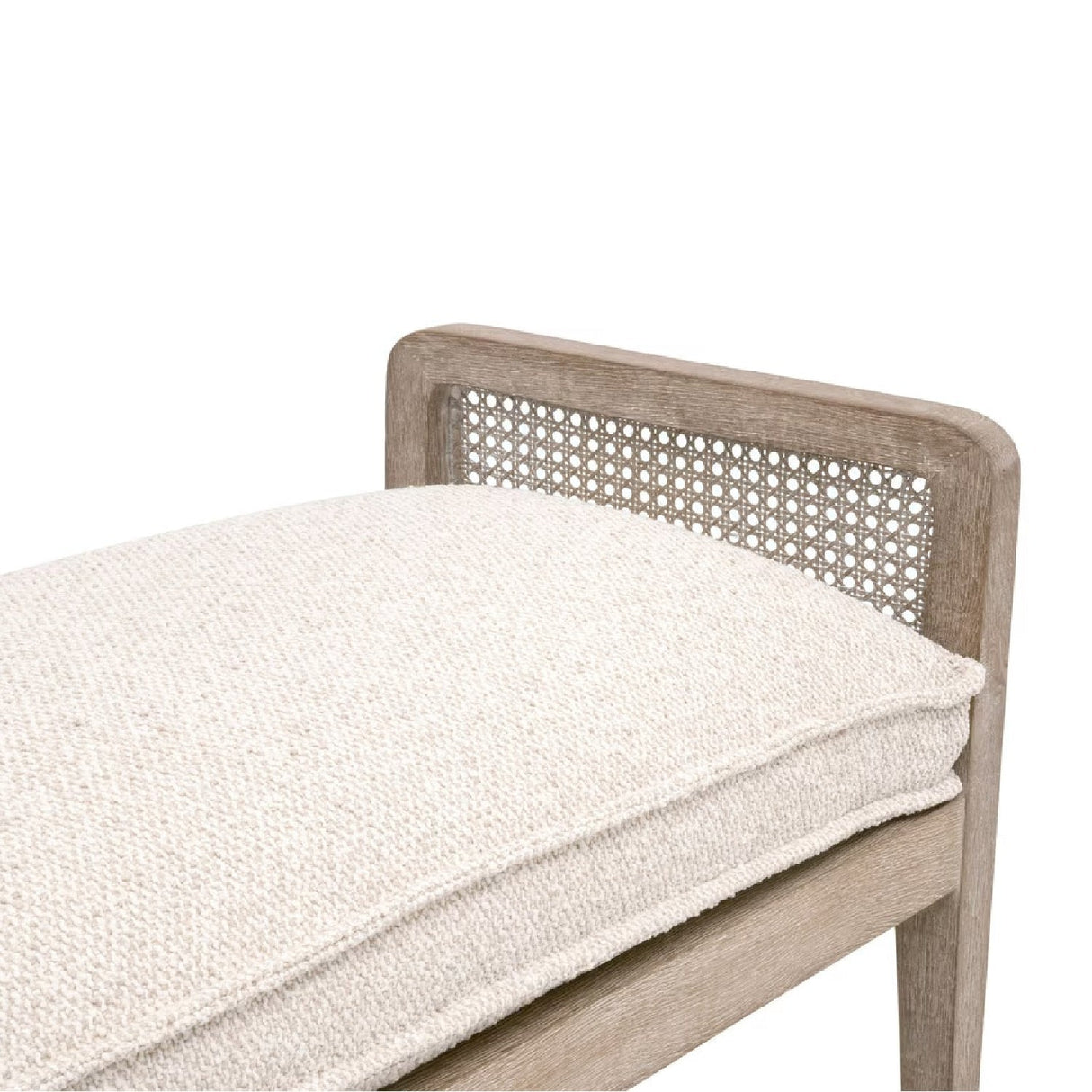 Cushioned Gray Oak Bench | Living Essentials Leone – alternate view 19