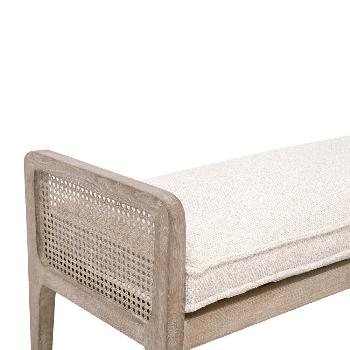 Cushioned Gray Oak Bench | Living Essentials Leone – alternate view 20