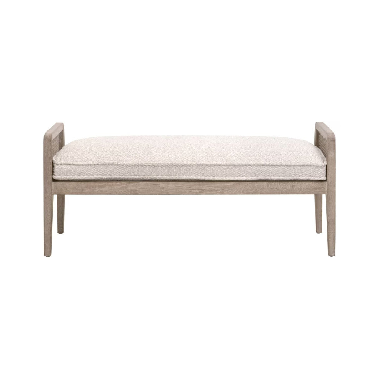Cushioned Gray Oak Bench | Living Essentials Leone – alternate view 14