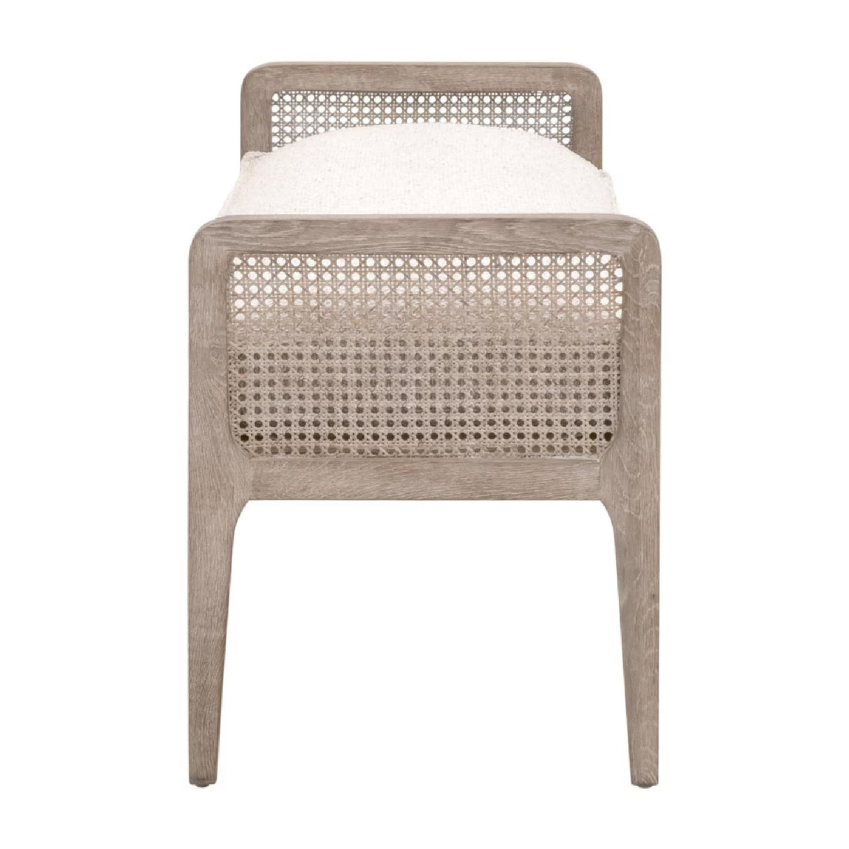 Cushioned Gray Oak Bench | Living Essentials Leone – alternate view 17