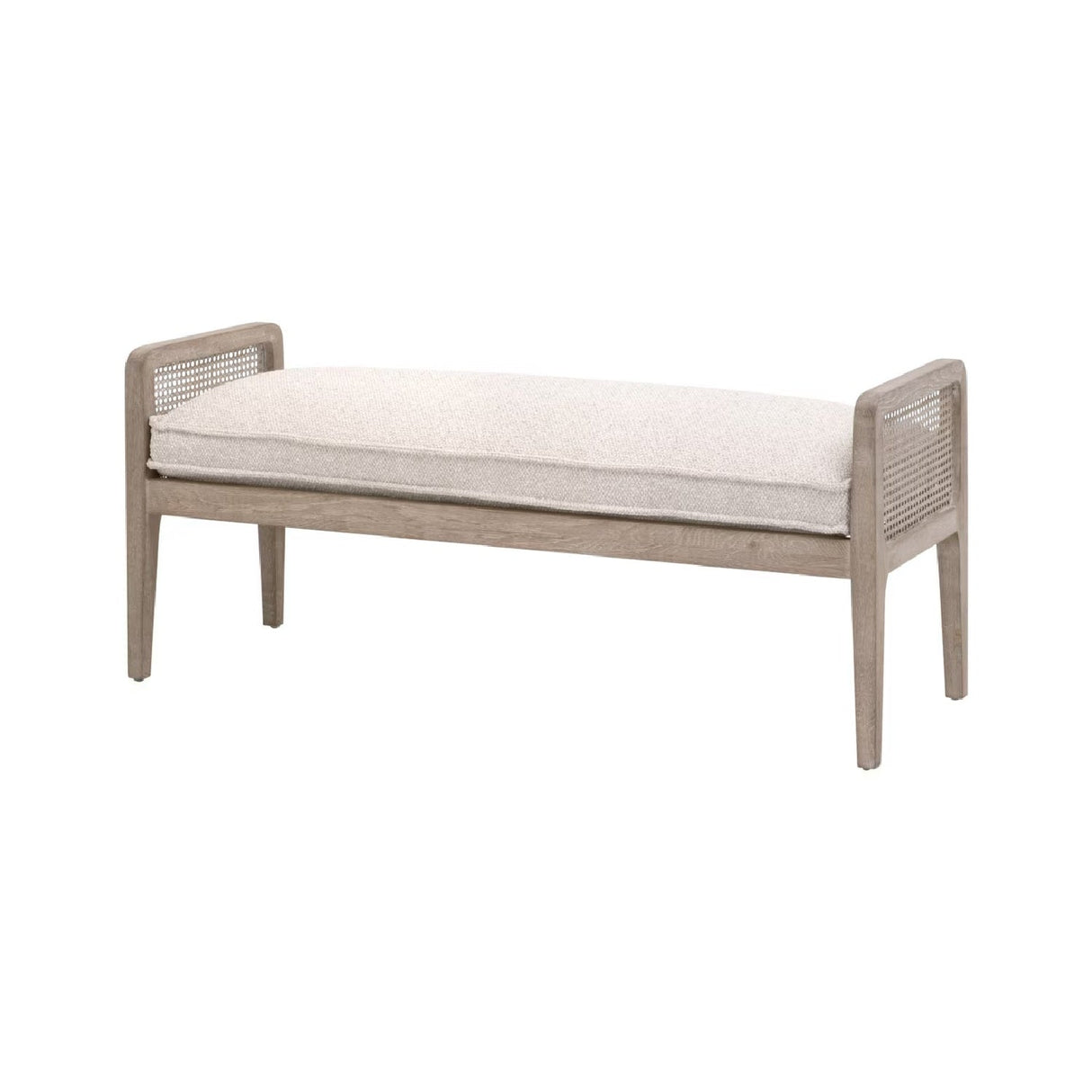 Cushioned Gray Oak Bench | Living Essentials Leone – alternate view 16