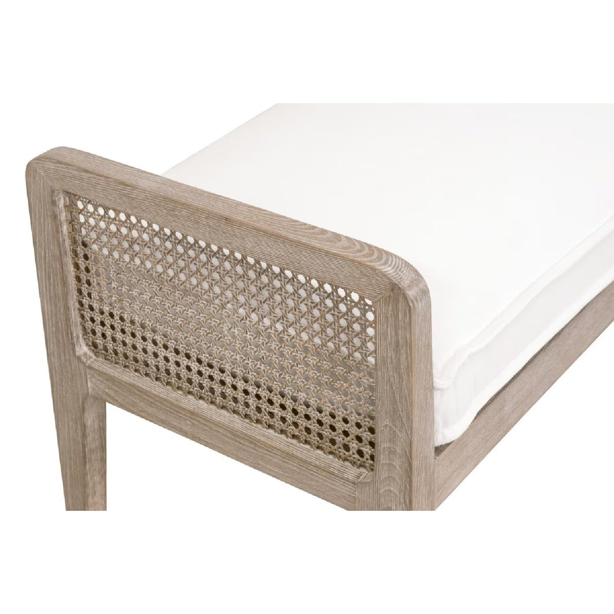 Cushioned Gray Oak Bench | Living Essentials Leone – alternate view 5