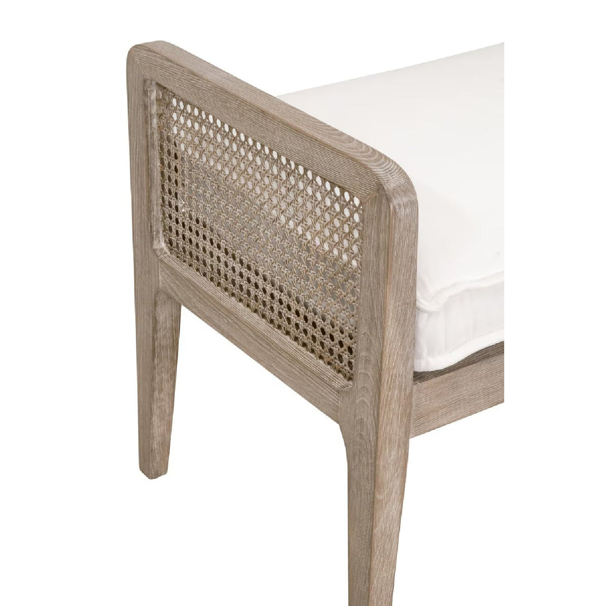 Cushioned Gray Oak Bench | Living Essentials Leone – alternate view 6