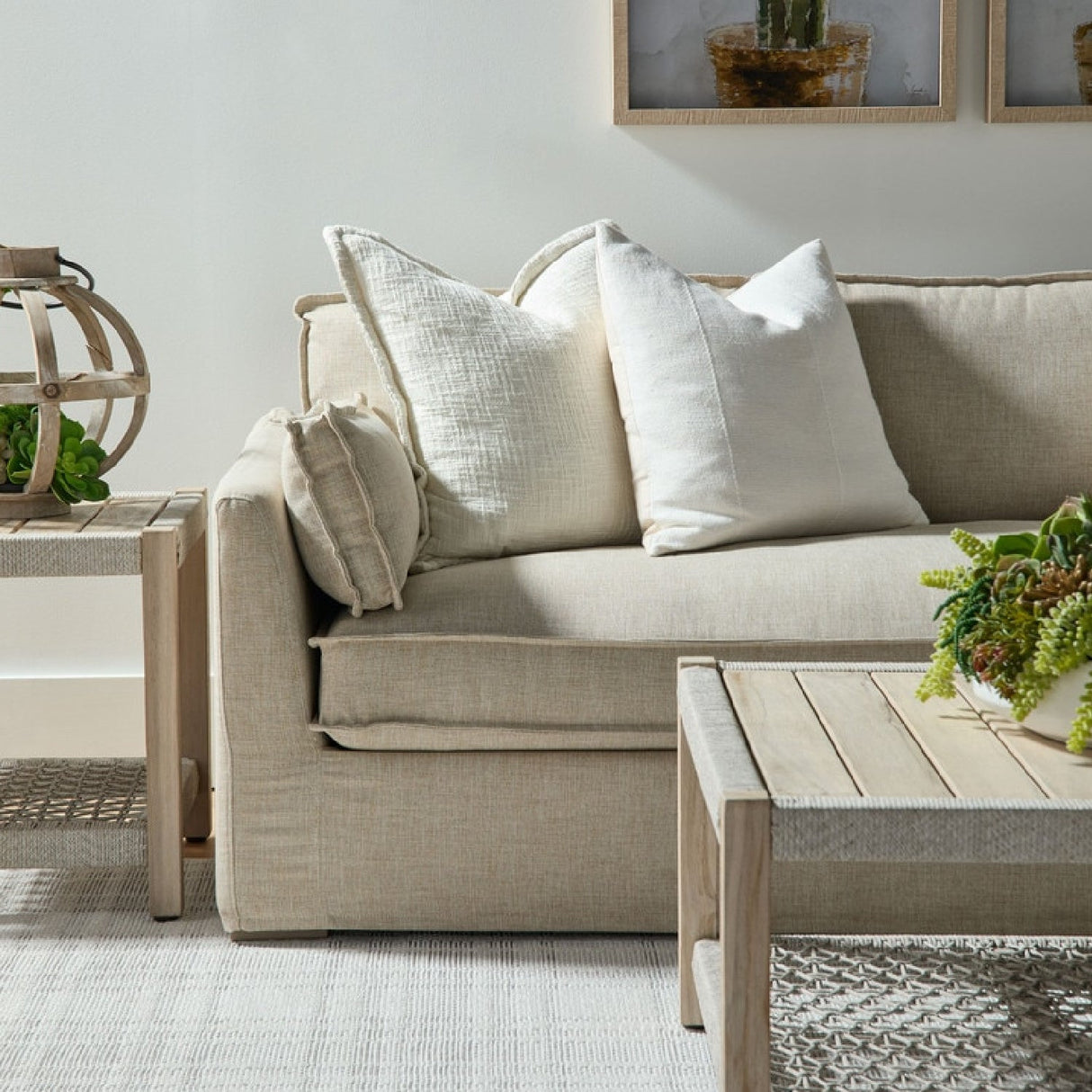 Modern European furniture - Taper-Armed Outdoor Sofa - www.oroa.com