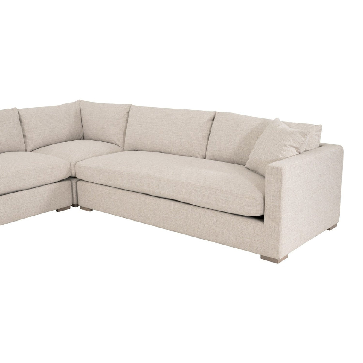 Modern European furniture - Beige Outdoor Modular Armless Chair - www.oroa.com
