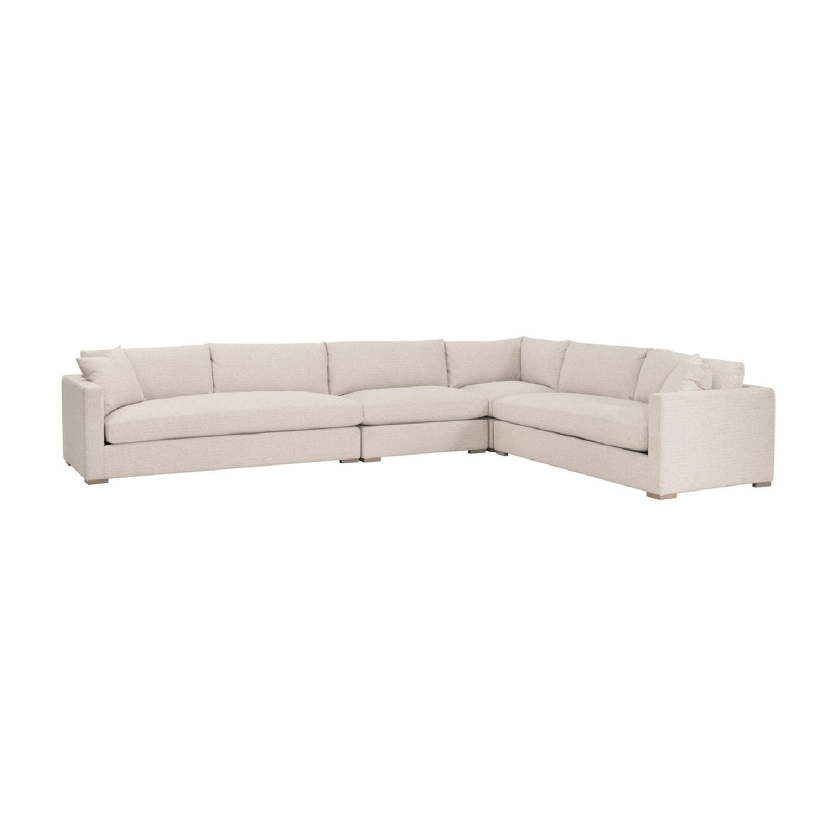 Modern European furniture - Beige Outdoor Modular Armless Chair - www.oroa.com