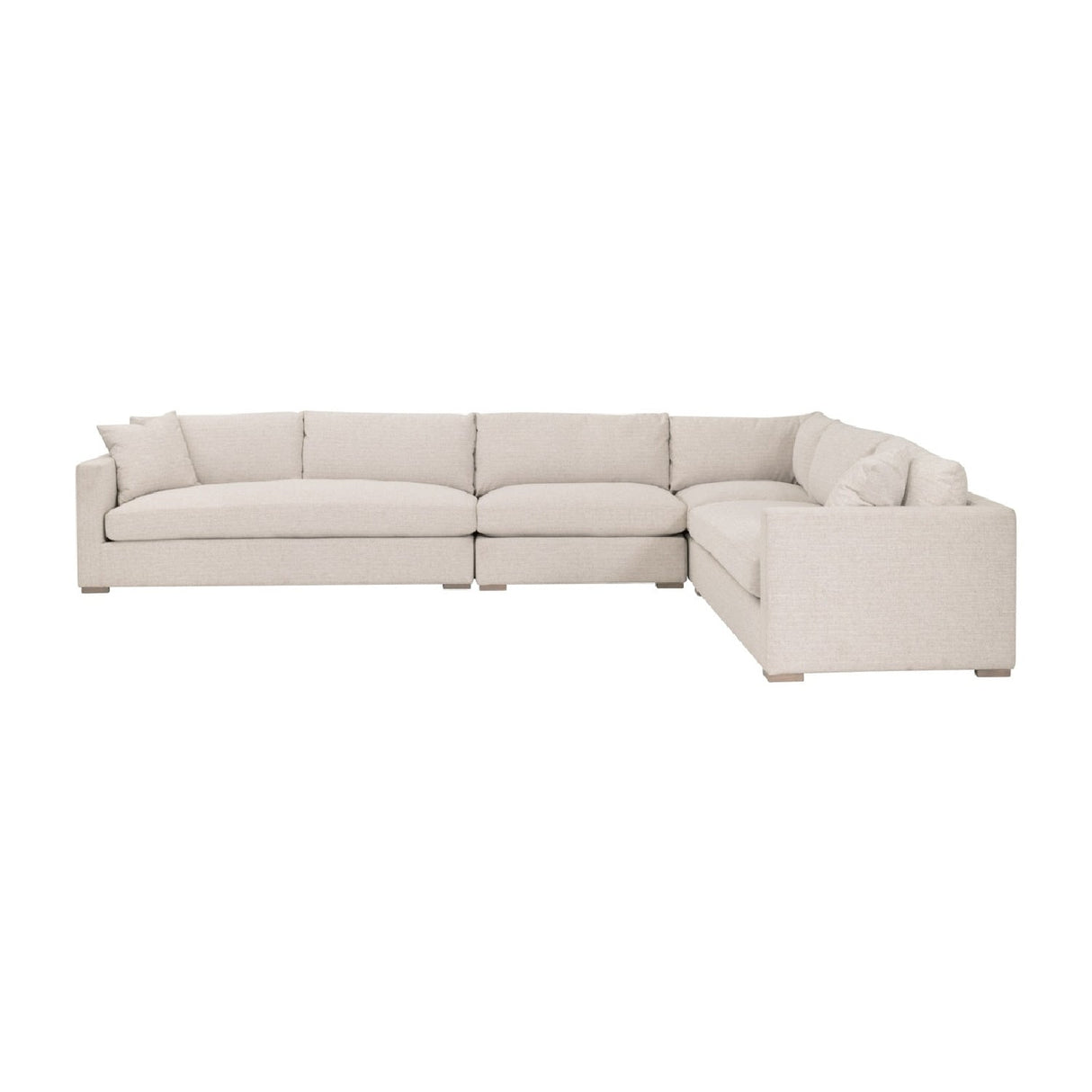 Modern European furniture - Beige Outdoor Modular Armless Chair - www.oroa.com