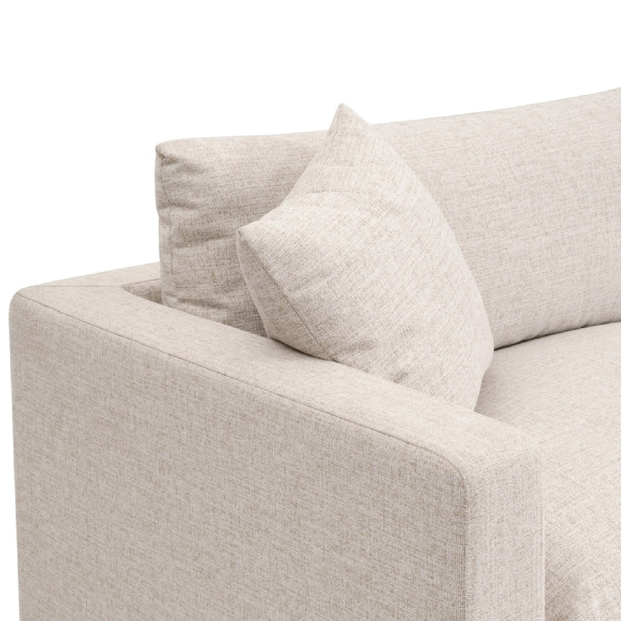 Modern European furniture - Beige Track-Armed Outdoor Sofa - www.oroa.com